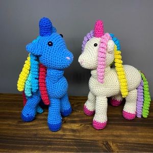 Handmade Knitted Unicorn Plushie